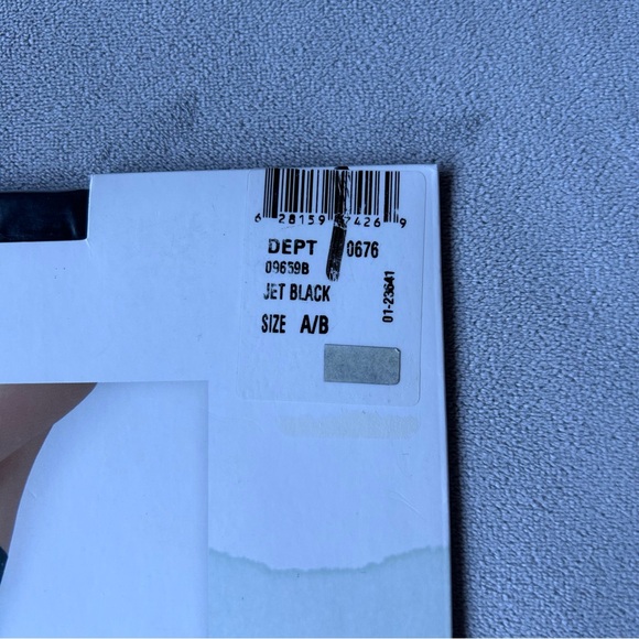 Shimera ~ Lace Top Thigh High Tights ~ Size A/B ~ Jet Black ~ Brand New! - Picture 4 of 7